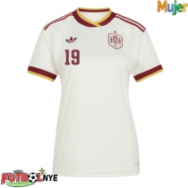 Camiseta España Lamine Yamal #19 Visitante Equipación para mujer Mundial 2026 manga corta